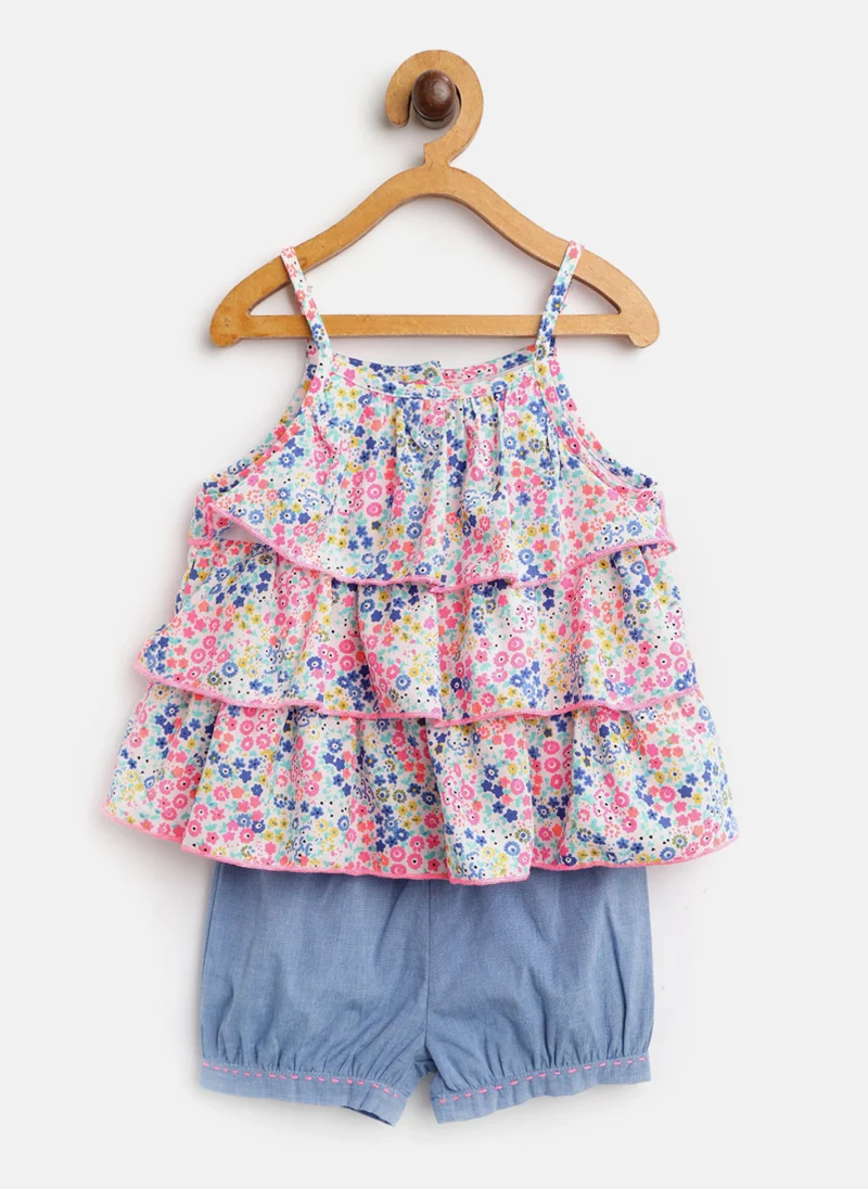 نوتيناتي طقم بناتي من قطعتين بطبعة تجريدية شاملة